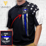 Texas Police POLO SHIRT 3D PRINTED MAR-MA27
