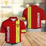 Portugal FIREFIGHTER POLO SHIRT 3D PRINTED JUL-MD20