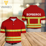 Portugal FIREFIGHTER POLO SHIRT 3D PRINTED JUL-MD20