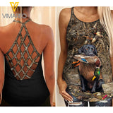 Duck Hunting Criss-Cross Open Back Camisole Tank Top MAR-HQ23