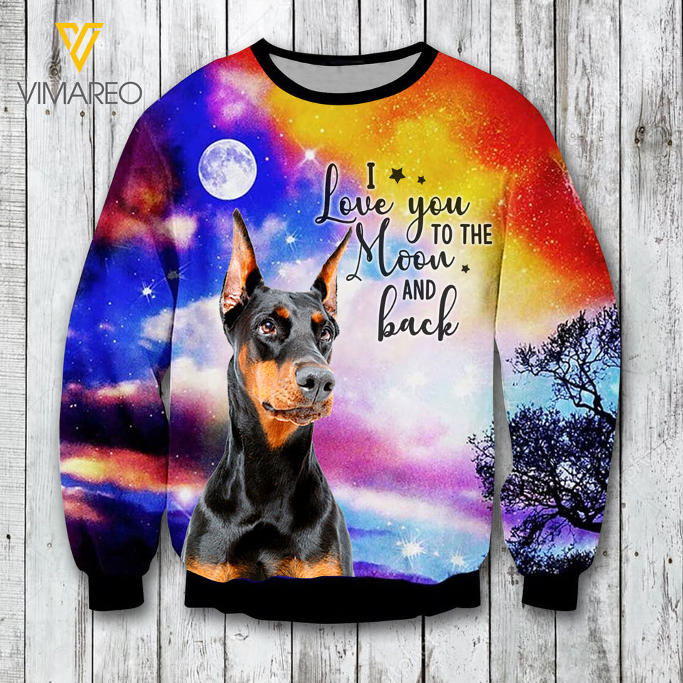 VMMH DOBERMAN DOG SWEATSHIRT 3D PRINTED MAR-MA05