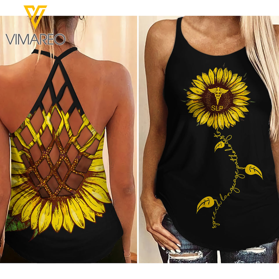 Speech Language Pathologist Criss-Cross Open Back Camisole Tank Top SMEQS