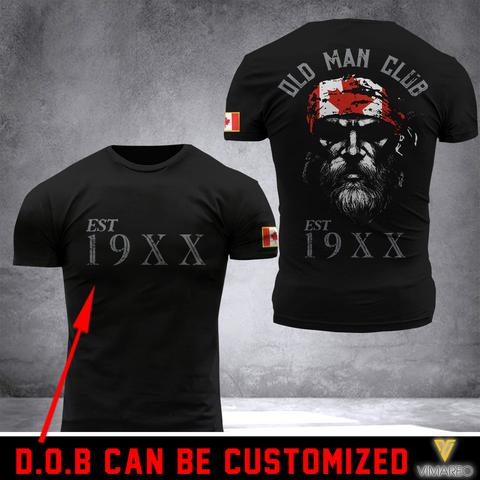 Canadian Old Man Club Customized 3D PRINTED SHIRT OMCL
