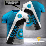 Texas CUSTOMIZE T SHIRT 3D PRINTED TL23