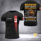 PHN PERSONALIZED CANADIAN Railroader TSHIRT PRINTED APR-MD19