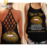 Enero Girl Sunflower Criss-Cross Open Back Camisole Tank Top 1309A