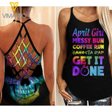 April girl Criss-Cross Open Back Camisole Tank Top ZA2703