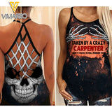 PHN Taken By A Crazy Carpenter Criss-Cross Open Back Camisole Tank Top Legging SEP-MA21