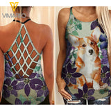 Corgi Criss-Cross Open Back Camisole Tank Top