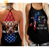FAITH Criss-Cross Open Back Camisole Tank Top TMTL FEAR