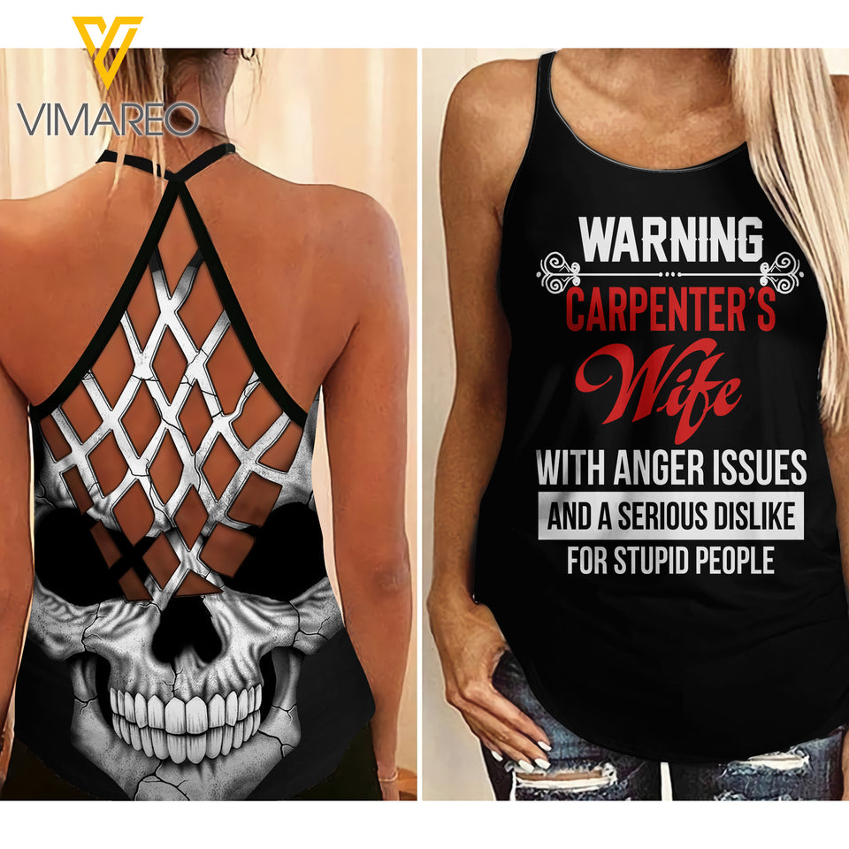 Carpenter's wife Cross Open Back Camisole Tank Top