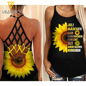 Juli girl Criss-Cross Open Back Camisole Tank Top 1307A
