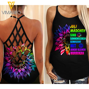 Juli girl Criss-Cross Open Back Camisole Tank Top 1307A