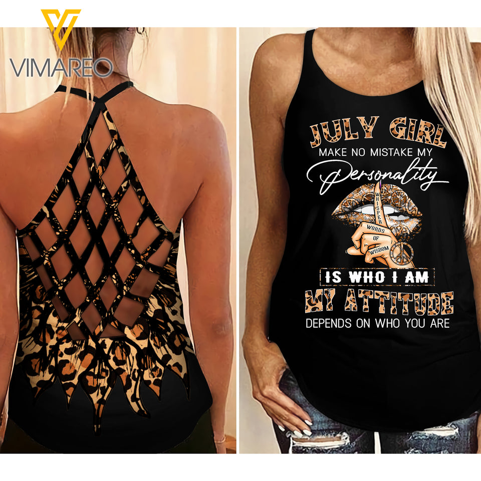 July Girl Attitude Criss-Cross Open Back Camisole Tank Top 2 style ZA1503