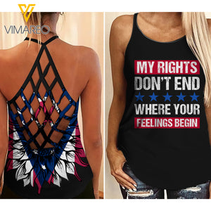 PHN Ohio Criss-Cross Open Back Camisole Tank Top MAR-MA24