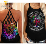 Hippie girl Criss-Cross Open Back Camisole Tank Top 1307A