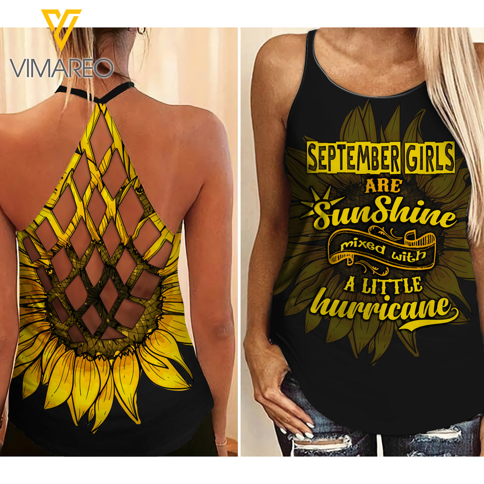 September Girl Criss-Cross Open Back Camisole Tank Top 2203NGBA