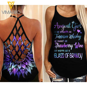 August Girl Criss-Cross Open Back Camisole Tank Top JUE-MA21