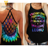 PHN Se Narodily V lednu Criss-Cross Open Back Camisole Tank Top Legging MAR-MA30