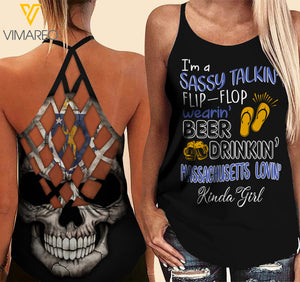 Massachusetts lovein' Kinda girl-Criss-Cross Open Back Camisole Tank Top