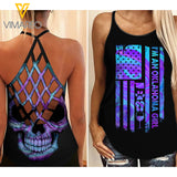 OKLAHOMA GIRL CRISS-CROSS OPEN BACK CAMISOLE TANK TOP