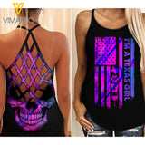 TEXAS GIRL CRISS-CROSS OPEN BACK CAMISOLE TANK TOP