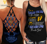 Wisconsin lovein' Kinda girl-Criss-Cross Open Back Camisole Tank Top