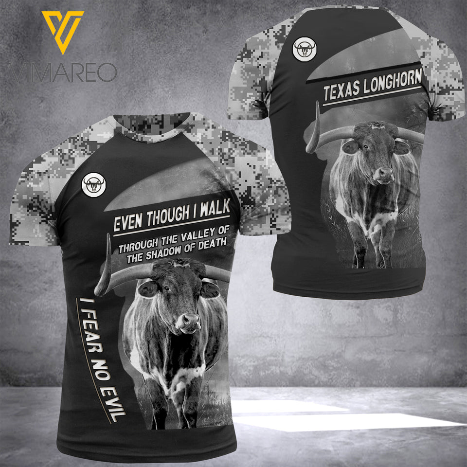 MH TEXAS LONGHORN TSHIRT 3D PRINTED FEB-NV26