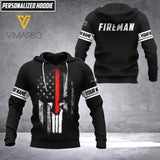 Fireman Soldier Customized 3D Printed Shirt SPT