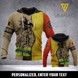 Belgium Firefighter Flag Customized 3D Printed Shirt