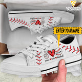 Personalized Peace Love baseball 3D low top shoes QTHQ1603