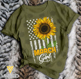 March Girl Sunflowee TSHIRT 3D PRINTED QTHQ01