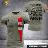 Canada Soldier Customized 3D Printed Shirt AMEN