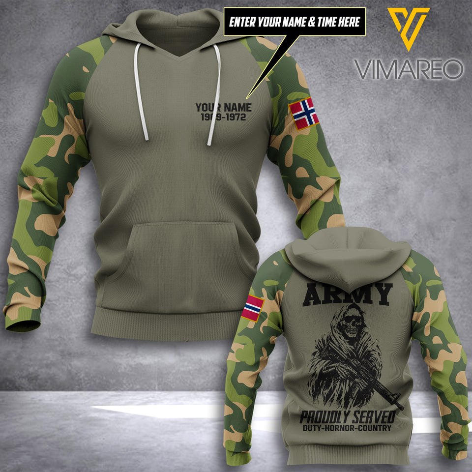 Customized Norway Camo 3D Printed Shirt