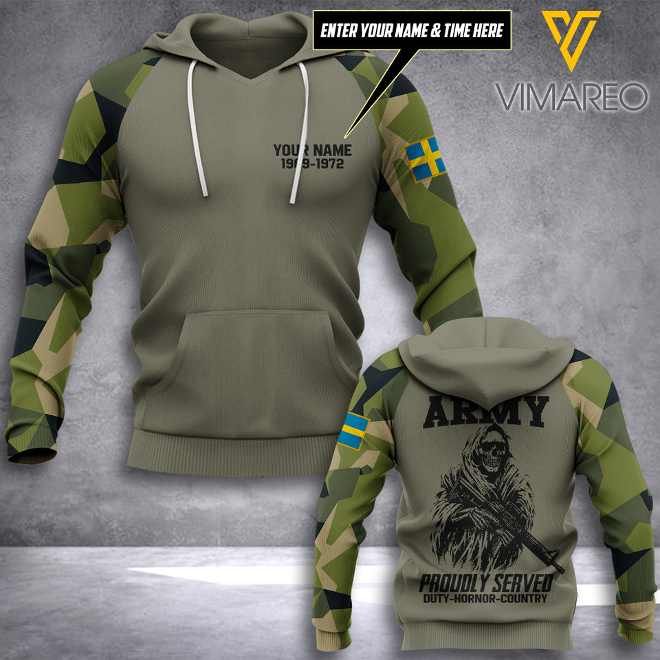 Customized Sweden Camo 3D Printed Shirt
