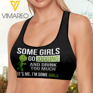 Some Girl go Jogging 3D printed Sport bra