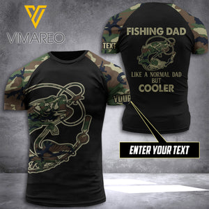 Fishing Dad Camo Customized 3D Printed Shirt