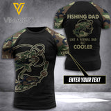 Fishing Dad Camo Customized 3D Printed Shirt