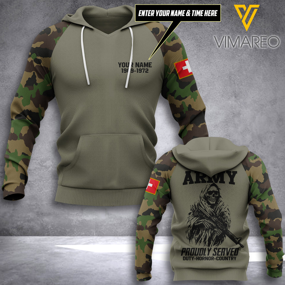 Customized Swiss Camo 3D Printed Shirt
