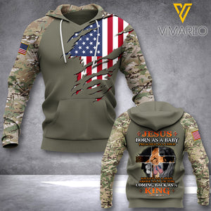 US army veterans-King TSHIRT/Hoodiel 3D PRINTED