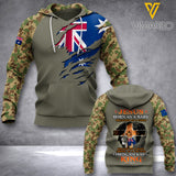 Australian army veterans-King TSHIRT/Hoodiel 3D PRINTED