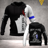 Blue Soldier-I hunt the evil HOODIE 3D PRINTED