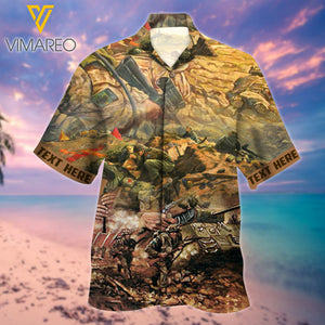 Canadian soldier combat art 3d Printed Hawaii Shirt