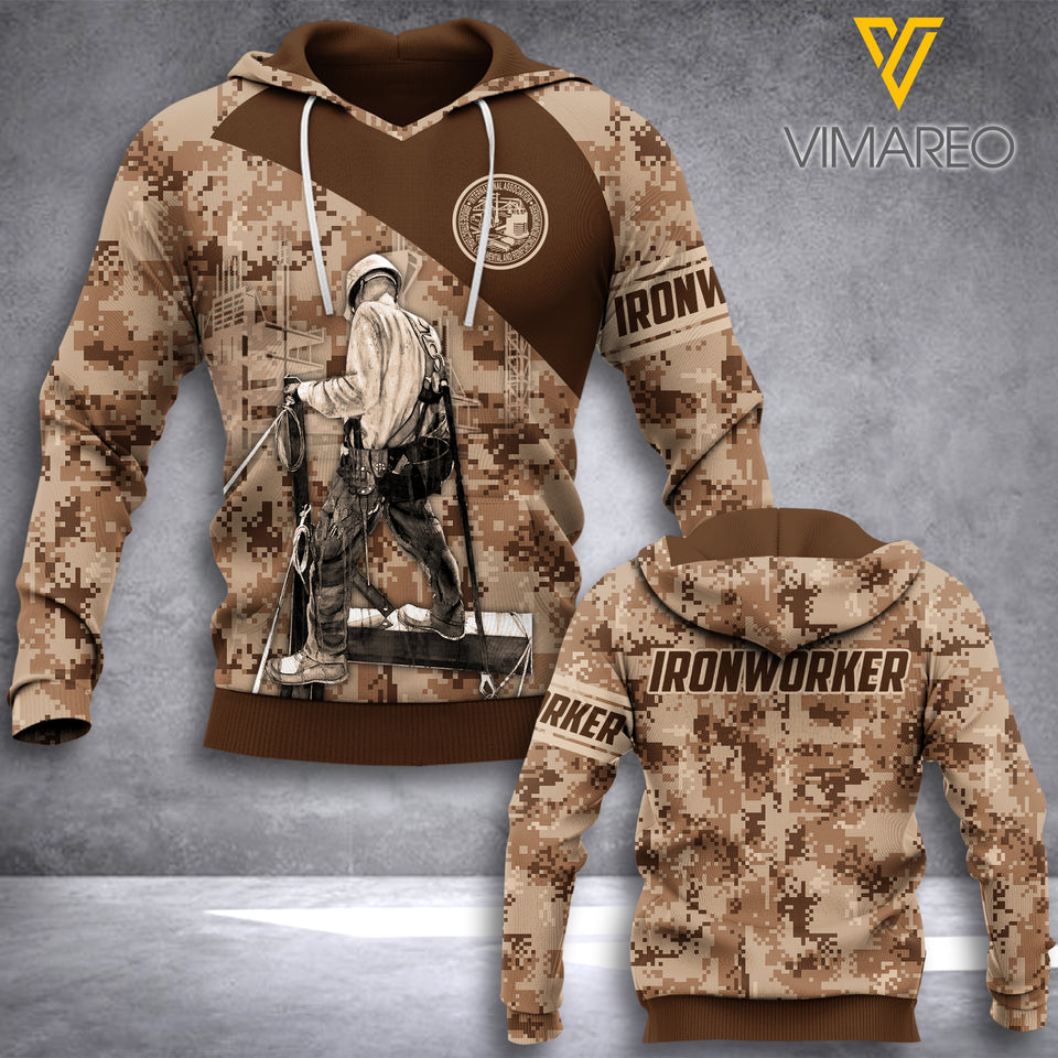 Ironworker Camo HOODIE 3D PRINTED 2021