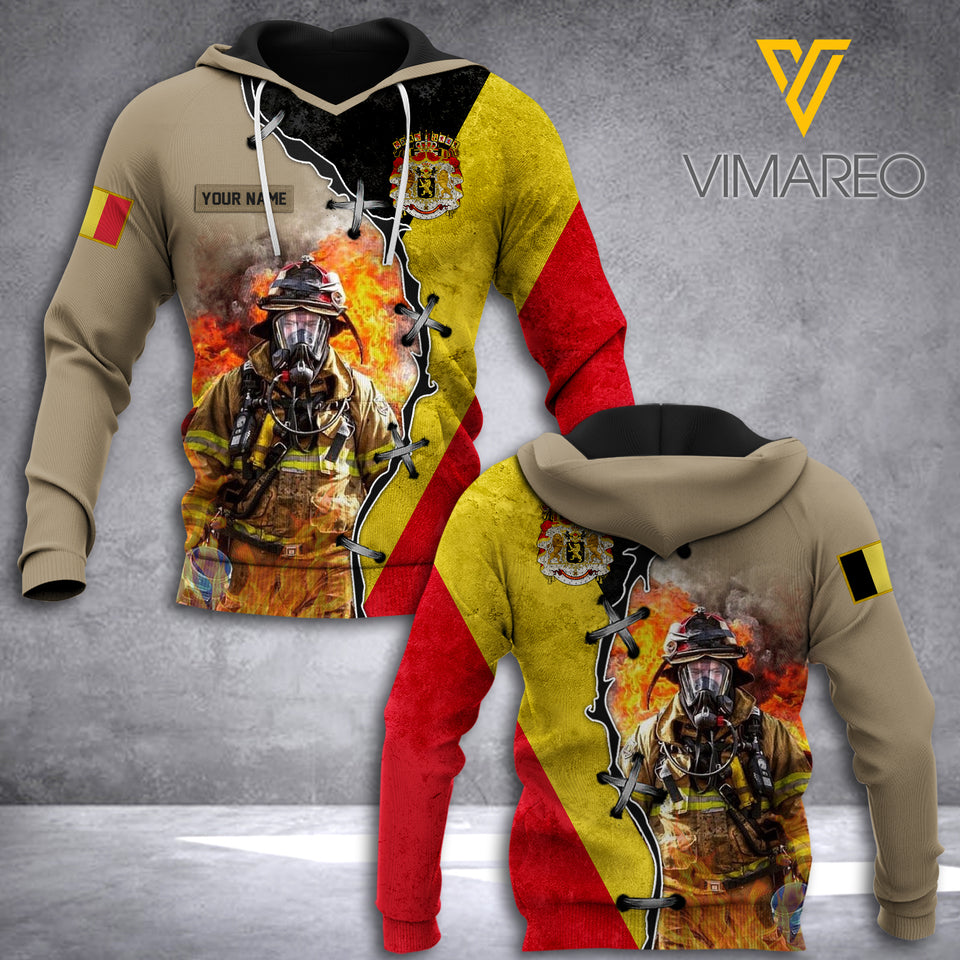 Belgium Firefighter Customized 3D Printed Shirt RME