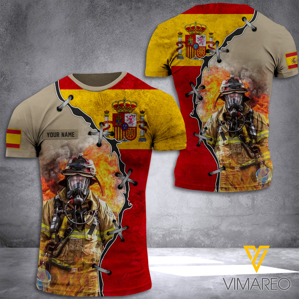 Spain Firefighter Customized 3D Printed Shirt RME