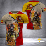 Spain Firefighter Customized 3D Printed Shirt RME