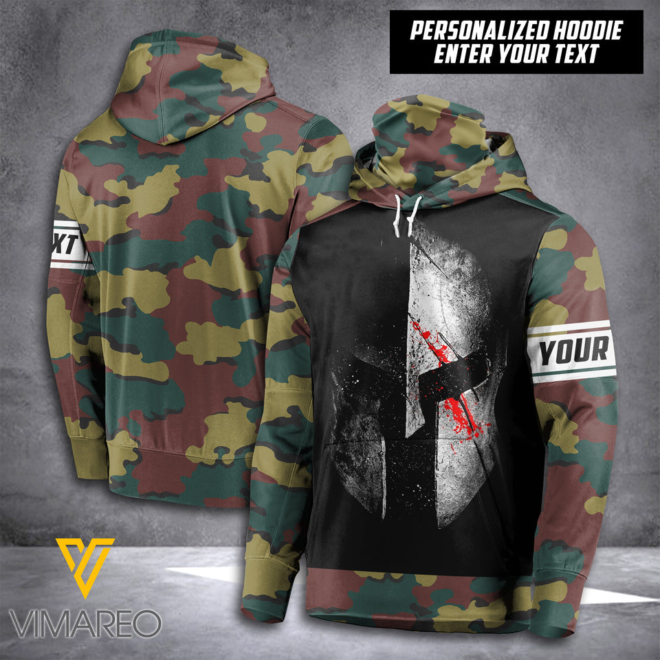 BELGIUM CAMO PERSONALIZED MASK HOODIE 3D PRINTED NQA