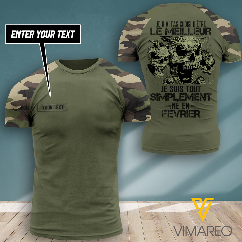 gars de février France camo CUSTOMIZE T-SHIRT 3d printed