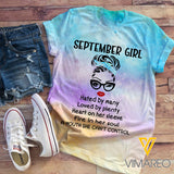 September Girl Tie Dye TSHIRT 3D PRINTED QA